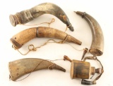 Lot of 5 Powder Horns