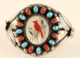Zuni Inlaid Cuff Bracelet
