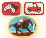 Lot of 3 Fully Beaded Belt Buckles