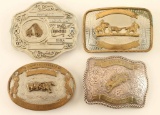 Lot of 4 Belt Buckles