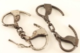 Lot of (2) 1900's type Handcuffs