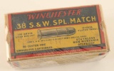 Collectable box of .38 S&W splmatch