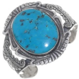 Vintage Turquoise Sterling Silver Southwest Cuff