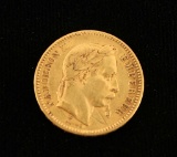 France Gold 20 Francs Napoleon Iii Avg