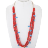 Old Native American Beaded Squaw Wrap Five Strand