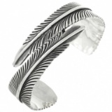 Native American Sterling Silver Feather Bracelet
