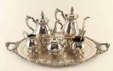 Wallace Brothers Baroque 6 Piece Silvered Tea