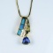 Colorful Tanzanite Opal and Diamond Pendant