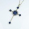 Marvelous Lapis Lazuli and Diamond Cross