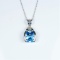 Vivid Checkerboard Blue Topaz & Diamond