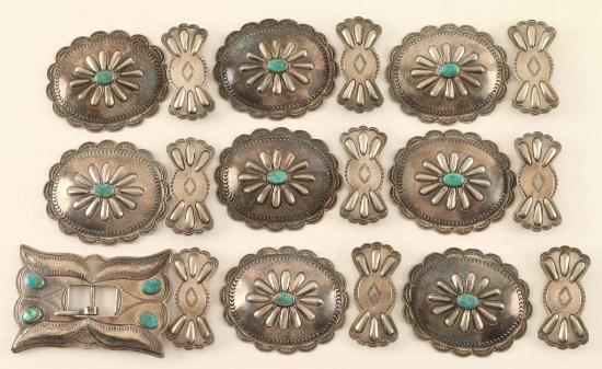 Navajo Concho Belt Set