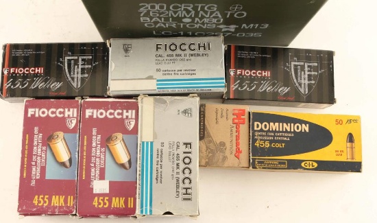 Lot of 455 Webley Ammo