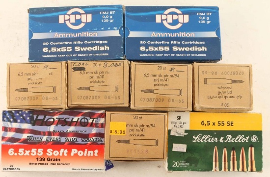 Lot of 6.5x55mm Ammo