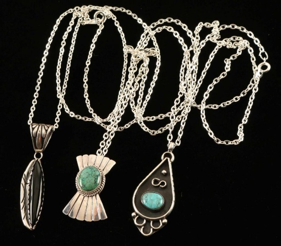 Lot of 3 Pendant Necklaces
