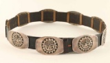 Zuni Sunface Concho Belt