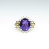 Amazing Amethyst and Diamond Ring