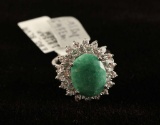 Beryl Emerald & Sapphire Ring Set