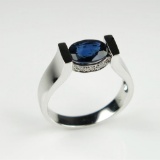 Modern Elegance Royal Blue Sapphire and Diamond