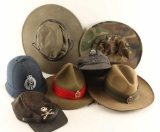 Lot of Military Hats and Headgear