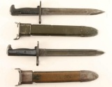 Bayonet Lot US M1 w/ M7 Scabbards