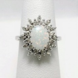 Gorgeous Opal and Diamond Ring