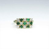 Heirloom High Quality Emerald & Diamond Ring