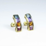 Colorful Multi Gem Earrings