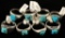 Lot of 8 Turquoise Mens Rings