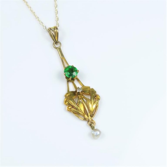 Gorgeous Antique Art Deco Emerald