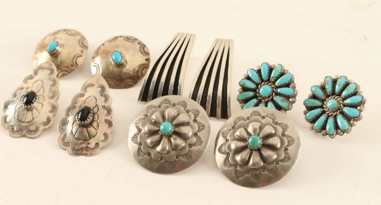 Lot of 5 Pairs Native American Earrings