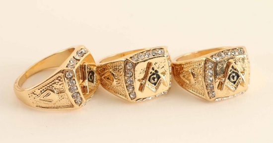 Lot of Masonic Rings