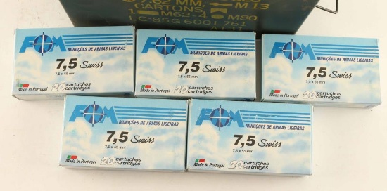 Lot of 7.5x55mm Ammo