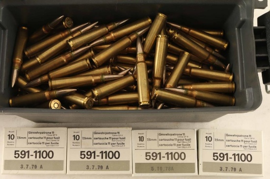 Lot of 7.5x55mm Ammo