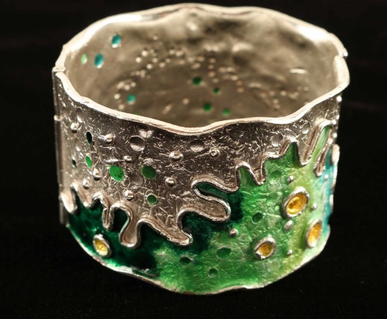 Sliver Enamel Bracelet
