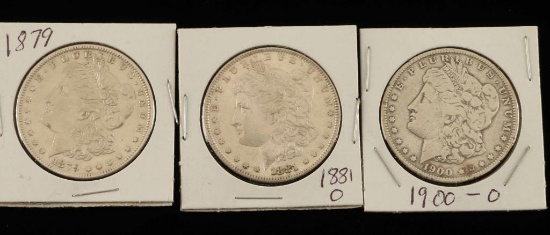 (3) Morgan Silver Dollars