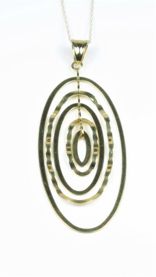 Modernist Italian Gold Pendant
