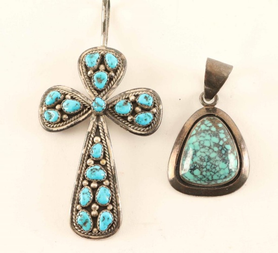 Lot of 2 Navajo Pendants