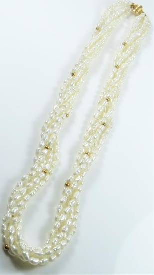 Wonderful Multi Strand of Rice Pearls
