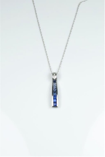 Inspired Blue Sapphire & Diamond Pendant