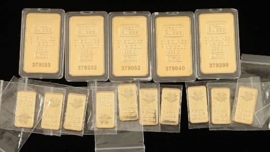 Lot of Gold Clad Bars