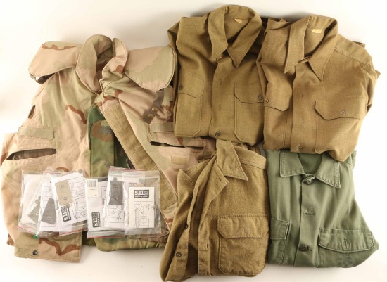 Large Lot of Military Uniforms and Body Armor