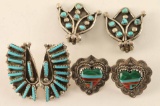 3 Pairs of Native American Earrings