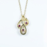 Lovely Ruby and Diamond Pendant