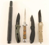 Lot of Automatic Knives & collapsing baton