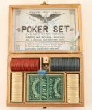 Antique Gamblers Poker Set