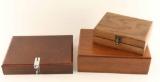 Lot of Three Wooden Display Boxes