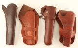 Lot of 4 Leather Holsters