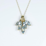 Beautiful Aquamarine and Diamond Pendant