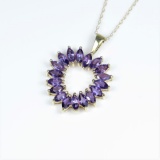 Richly Colored Heart Shaped Amethyst Pendant