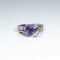 Contemporary style Amethyst and Diamond Ring